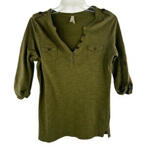 Color Story Women's Green Top Size:L